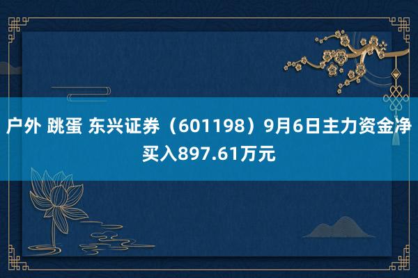 户外 跳蛋 东兴证券（601198）9月6日主力资金净买入897.61万元