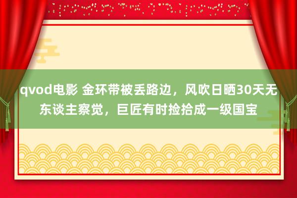 qvod电影 金环带被丢路边，风吹日晒30天无东谈主察觉，巨匠有时捡拾成一级国宝