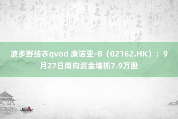 波多野结衣qvod 康诺亚-B（02162.HK）：9月27日南向资金增抓7.9万股