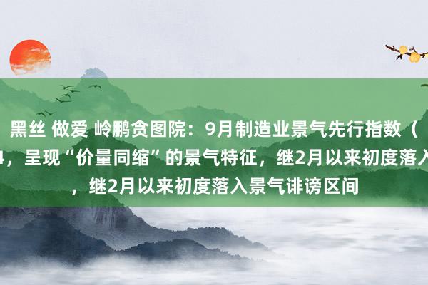 黑丝 做爱 岭鹏贪图院：9月制造业景气先行指数（LIMP）为48.4，呈现“价量同缩”的景气特征，继2月以来初度落入景气诽谤区间