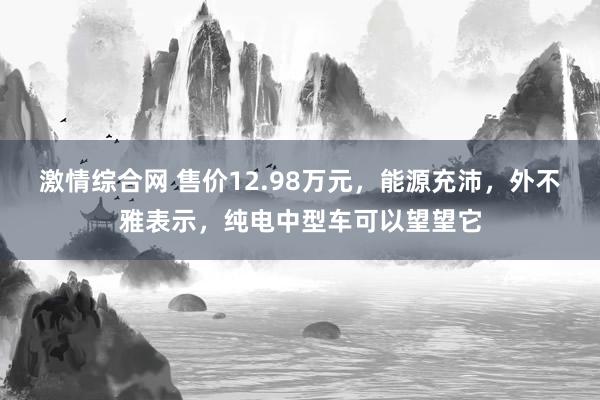 激情综合网 售价12.98万元，能源充沛，外不雅表示，纯电中型车可以望望它