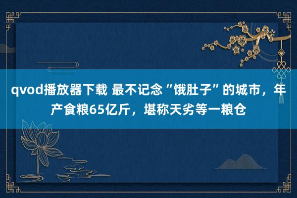 qvod播放器下载 最不记念“饿肚子”的城市，年产食粮65亿斤，堪称天劣等一粮仓