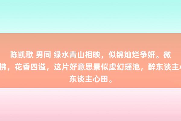 陈凯歌 男同 绿水青山相映，似锦灿烂争妍。微风轻拂，花香四溢，这片好意思景似虚幻瑶池，醉东谈主心田。