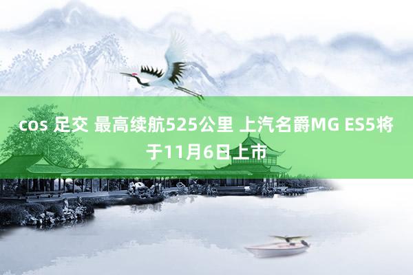 cos 足交 最高续航525公里 上汽名爵MG ES5将于11月6日上市