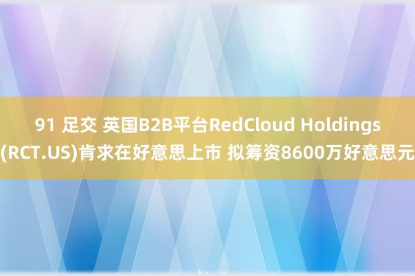 91 足交 英国B2B平台RedCloud Holdings(RCT.US)肯求在好意思上市 拟筹资8600万好意思元