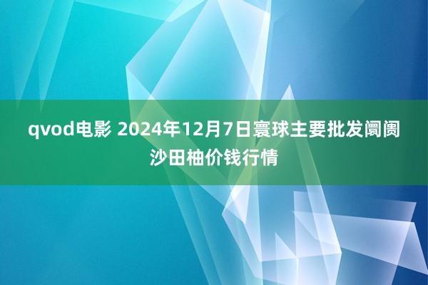 qvod电影 2024年12月7日寰球主要批发阛阓沙田柚价钱行情