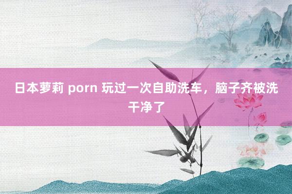 日本萝莉 porn 玩过一次自助洗车，脑子齐被洗干净了