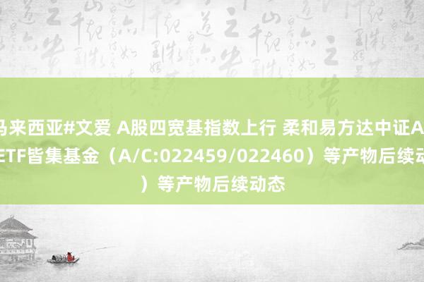 马来西亚#文爱 A股四宽基指数上行 柔和易方达中证A500ETF皆集基金（A/C:022459/022460）等产物后续动态