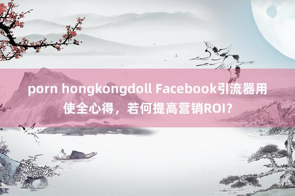 porn hongkongdoll Facebook引流器用使全心得，若何提高营销ROI？