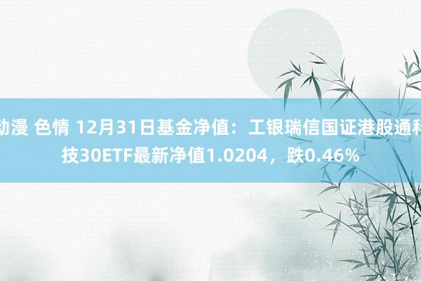 动漫 色情 12月31日基金净值：工银瑞信国证港股通科技30ETF最新净值1.0204，跌0.46%