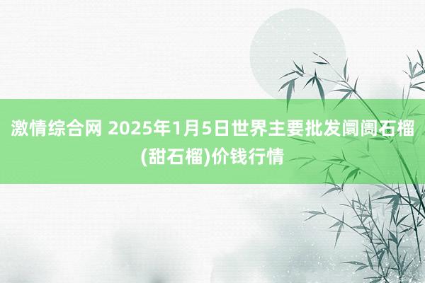 激情综合网 2025年1月5日世界主要批发阛阓石榴(甜石榴)价钱行情